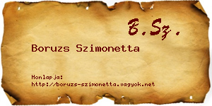 Boruzs Szimonetta névjegykártya